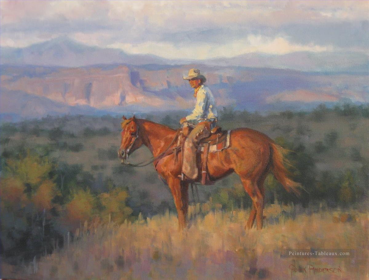 Cowboy 3 Peintures à l'huile